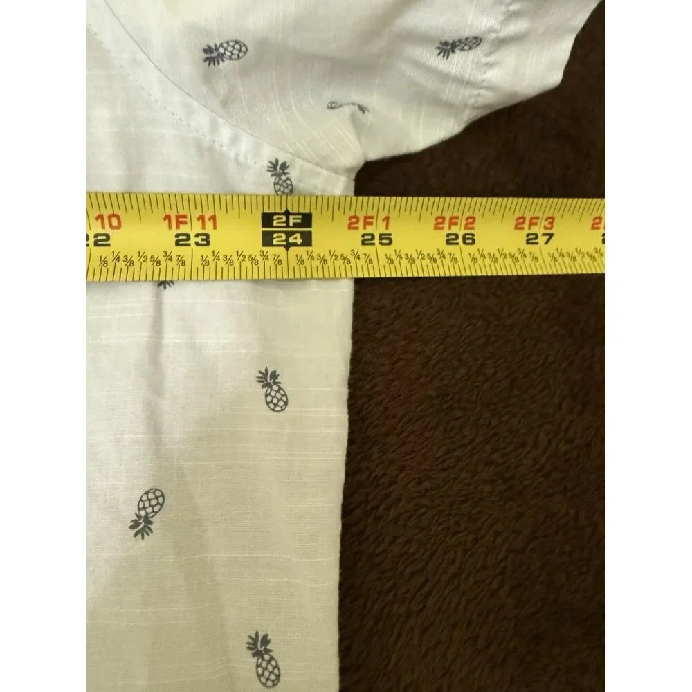 Penguin Munsingwear Shirt Mens XL Pineapple Short Sleeve Button Up Pocket‎